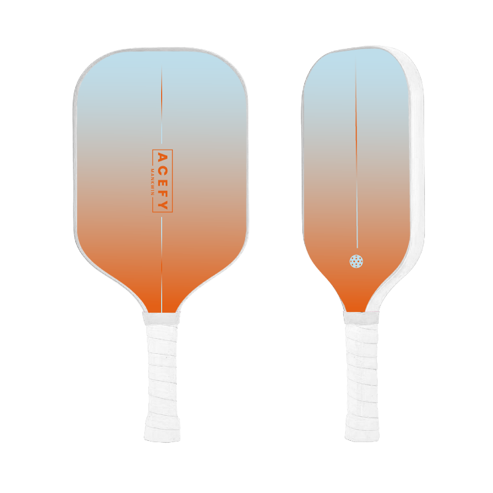 acefy-pickleball-paddle-orange-white-borderless-fiber-glass-3
